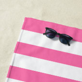 Bachelorette Wochenende Rosa & Weiß Strandtuch (Beispiel)