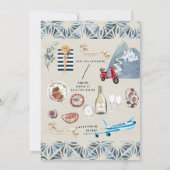 Bachelorette Wochenende | Santorini Griechenland Einladung (Rückseite)