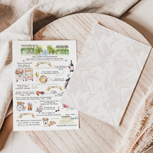 Bachelorette Wochenende | Savannah, Georgien Einladungspostkarte