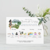 Bachelorette Wochenende | Tropical Palm Einladung (Stehend Vorderseite)