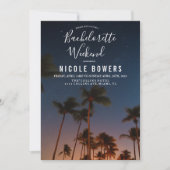 Bachelorette Wochenende Tropische Einladung (Vorderseite)