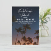 Bachelorette Wochenende Tropische Einladung (Stehend Vorderseite)