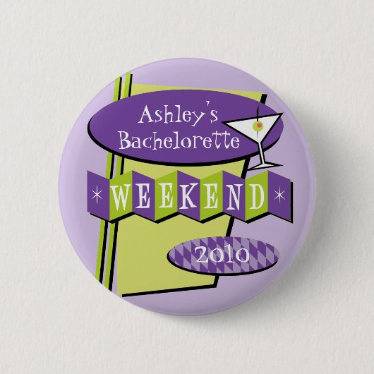 Bachelorette Wochenendenknopf Button (Vorderseite)