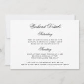 Bachelorette Wochenendgetränke + Details Einladung (Rückseite)