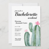 Bachelorette Wüste Kakteen Trip Invite + Tour Einladung (Vorderseite)