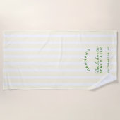 Bachelorette Yelloe & Green Retro Modern Strandtuch (Vorderseite)