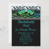 Bachelorette Zebra Lace Party Einladung (Rückseite)
