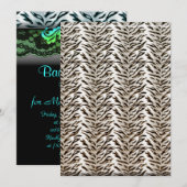 Bachelorette Zebra Lace Party Einladung (Vorne/Hinten)