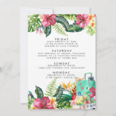 Bachelorette Zielort Bikini Beach Bridal Bash Einladung (Rückseite)