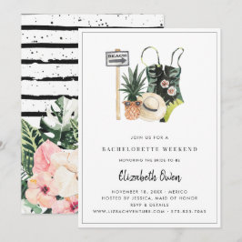 Bachelorette Zielort Bikini Bridal Bash Einladung