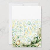 Bachelorette Zielort Mittelmeer Citrus Einladung (Rückseite)