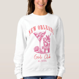 Bachelorettencocktail pink sweatshirt