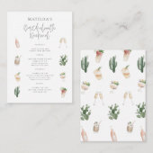 Bacheloretto-Wochenende Mitteilungskarte (Vorne/Hinten)