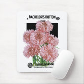 Bachelor's Button Seed Packet Label Mousepad (Mit Mouse)