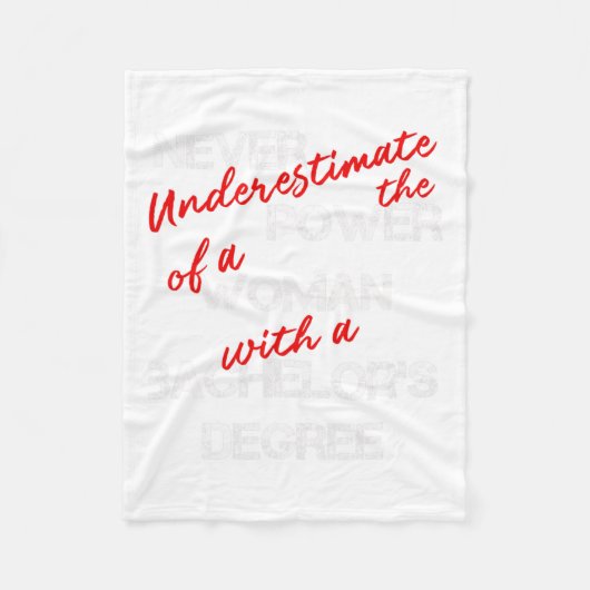 Bachelors Degree Abschluss Fleecedecke (Vorderseite)