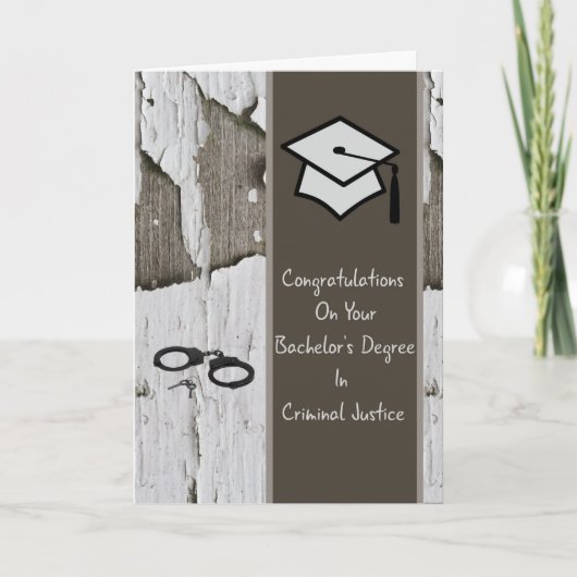 Bachelor's Degree in Criminal Justice Card Karte (Vorderseite)