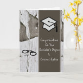 Bachelor's Degree in Criminal Justice Card Karte (Gelbe Blume)