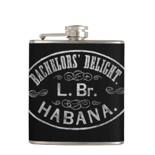 Bachelor's Delight Vintag Cigar  Briefmarke Flachmann