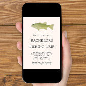 Bachelor's Fishing Trip Party Einladung