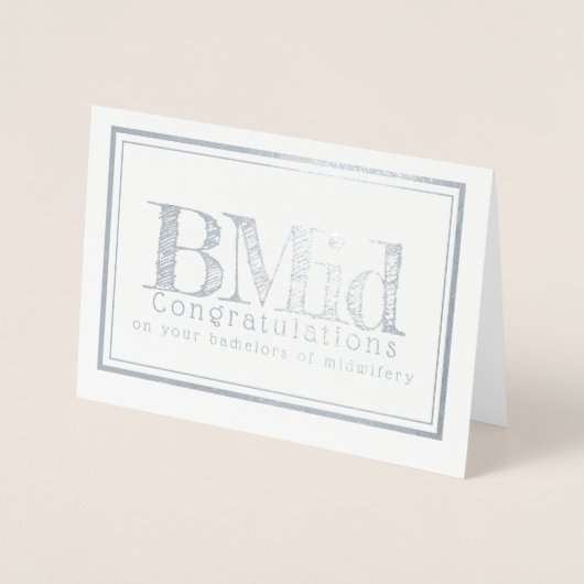 Bachelors in Midwiferity-Glückwunschfolie Folienkarte (Vorderseite)