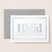 Bachelors in Midwiferity-Glückwunschfolie Folienkarte (Vorderseite mit Umschlag)