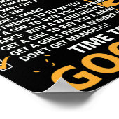 Bachelors Party Checklist Stag Do Party Poster (Ecke)