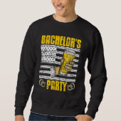 Bachelors Party Retro Patriotic Getting Married Pr Sweatshirt (Vorderseite)