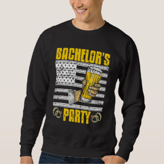 Bachelors Party Retro Patriotic Getting Married Pr Sweatshirt