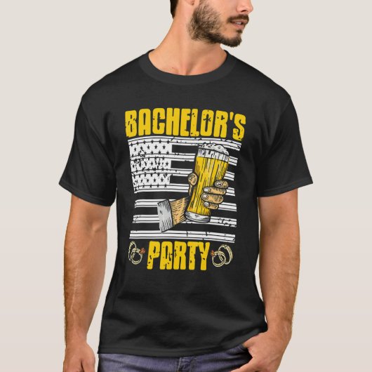 Bachelors Party Retro Patriotic Getting Married Pr T-Shirt (Vorderseite)
