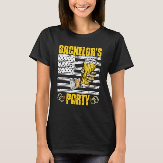 Bachelors Party Retro Patriotic Getting Married Pr T-Shirt (Vorderseite)