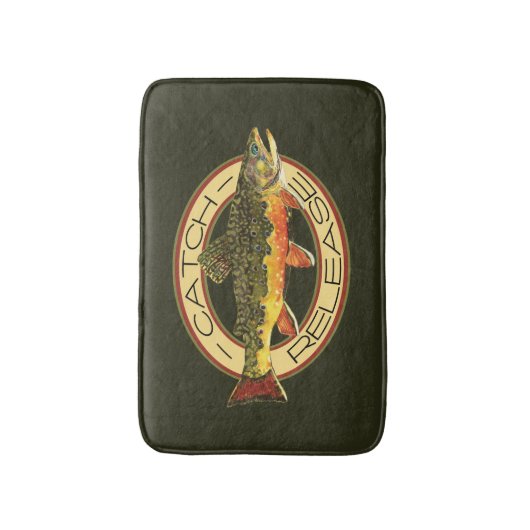 Bachforelle Badematte (Vorderseite Vertikal)