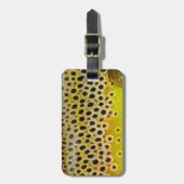 Bachforelle durch PatternWear© Gepäckanhänger (Vorderseite vertikal)