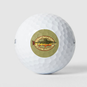 Bachforelle Fang und Freigabe von Fischen Golf Bal Golfball