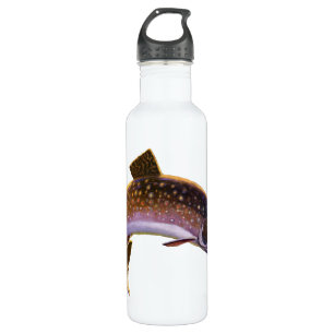 Bachforelle Fisch, Vintage Angelsport Fischer Trinkflasche