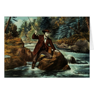 Bachforelle-Fischen - ein aufregender Moment, 1862