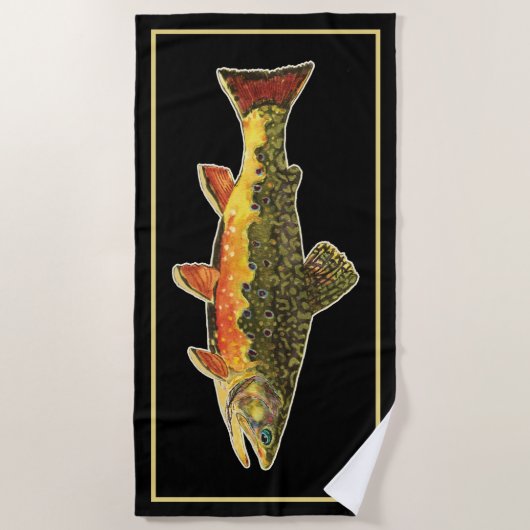 Bachforelle Fischen Fischen Cooler Sommer Strandtuch (Vorderseite)