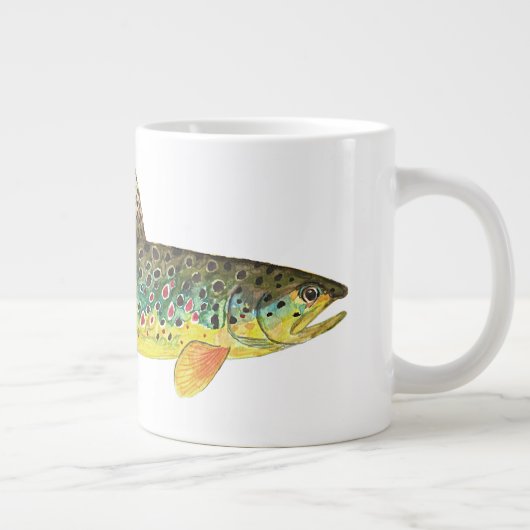 Bachforelle-Fischen Jumbo-Tasse (Rechts)