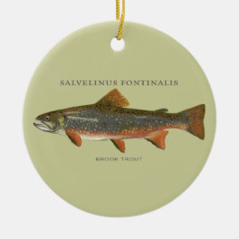 Bachforelle-Fischen Keramik Ornament