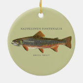 Bachforelle-Fischen Keramik Ornament (Hinten)