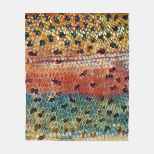 Bachforelle Fleecedecke (Vorderseite)