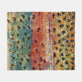 Bachforelle Fleecedecke (Vorderseite (Horizontal))