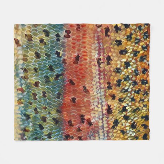 Bachforelle Fleecedecke (Vorderseite (Horizontal))