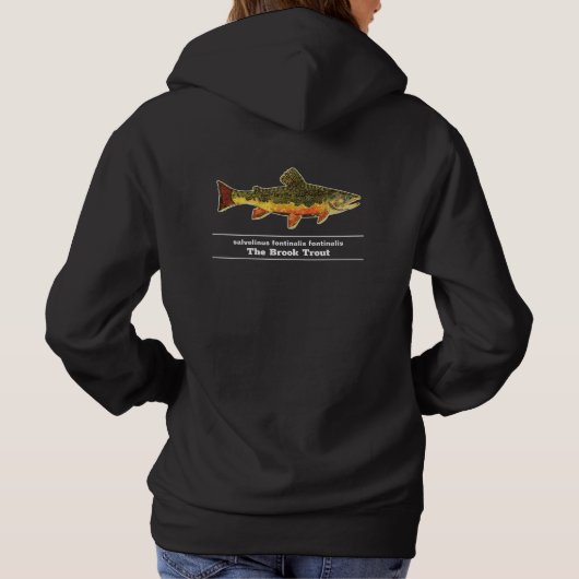 Bachforelle Fliege lateinischer Name Ichthyologie Hoodie (Rückseite)