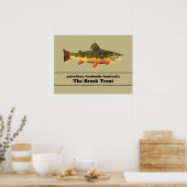 Bachforelle Fliege lateinischer Name Ichthyologie Poster (Küche)