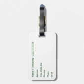 Bachforelle-Fliegen-Fischen-Fischers Gepäckanhänger (Rückseite vertikal)