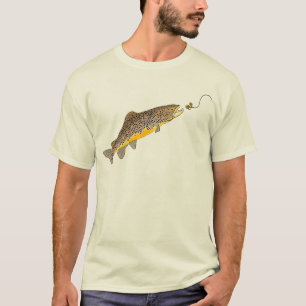 Bachforelle-Fliegen-Fischen T-Shirt