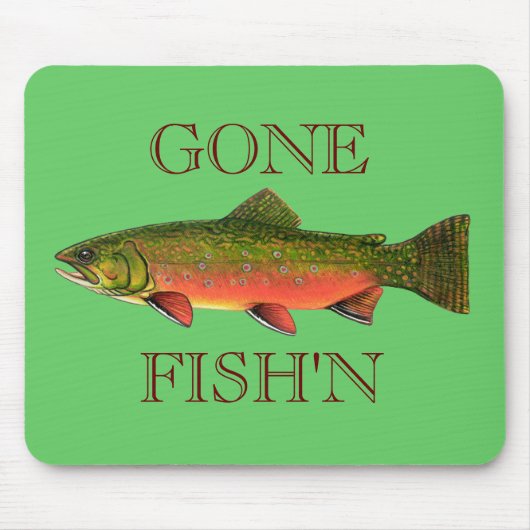 BACHFORELLE, GEGANGENES FISH'N MOUSEPAD (Vorne)