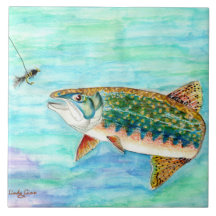 Bachforelle-große Keramik-Fliese