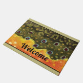 Bachforelle Haut, Fischzucht Fußmatte (Schrägansicht)