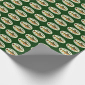 Bachforelle Humoraler Fischfang Geschenkpapier (Ecke)